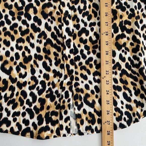 Chicos Sandwash Satin Animal Print Shirt Womens 3 US XL Button Up Modal - Picture 11 of 12
